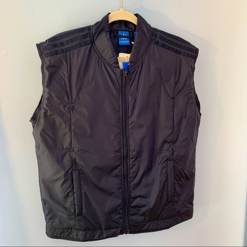 Adidas padded jacket vest NWT Navy blue UK 14